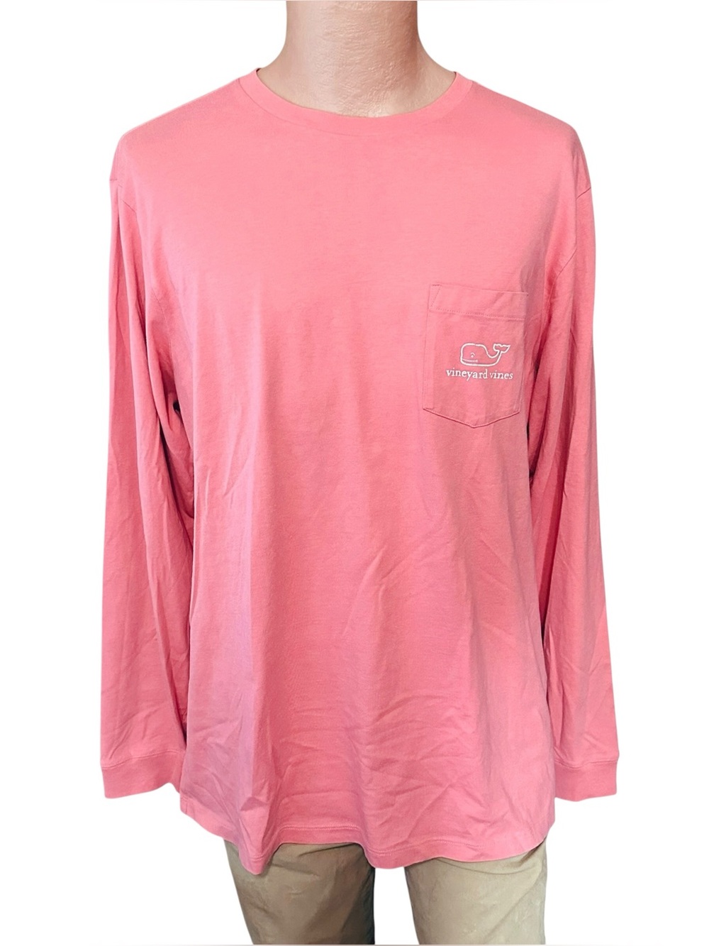 Vineyard Vines Vintage Whale Long-Sleeve Pocket Tee Sz L